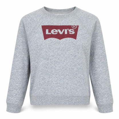 Levi's Womens Grey Crew Neck Logo Pullover Sweatshirt Size S