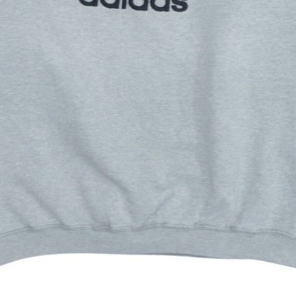 Adidas Women Grey Crew Neck Pullover Sweatshirt Size L