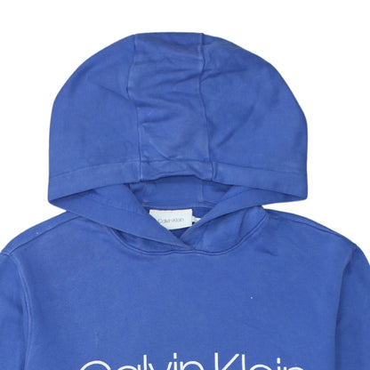 Calvin Klein Men's Blue Pullover Hoodie XL Logo Fleece Sweatshirt