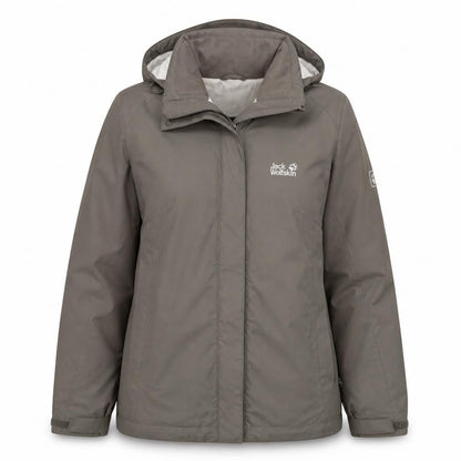Jack Wolfskin Women's Brown Waterproof Hooded Jacket Size 14
