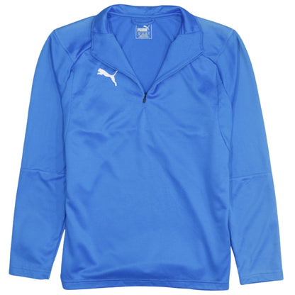 Puma Men's Blue 1/4 Zip Sports Pullover Sweatshirt Size S
