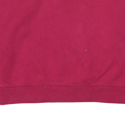 Champion Women's Pink & Red Colourblock Crew Neck Pullover Sweatshirt XL