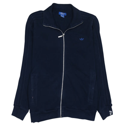 adidas Men's Blue Full Zip Collared Jumper Size M