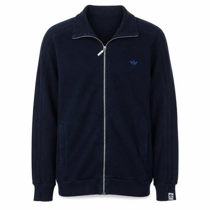 adidas Men's Blue Full Zip Collared Jumper Size M