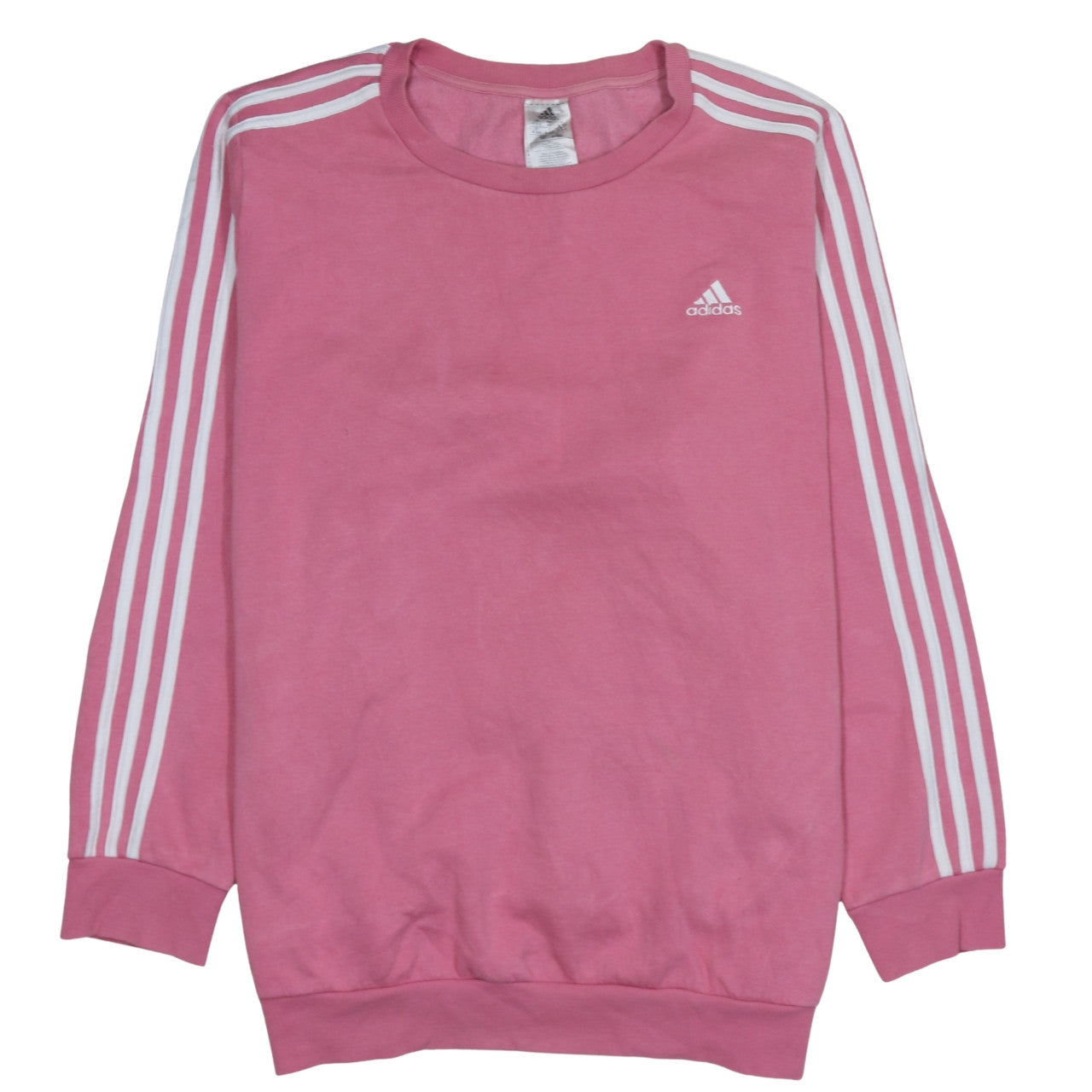 Adidas Women Pink Crew Neck Pullover Sweatshirt 4XL Logo Detail
