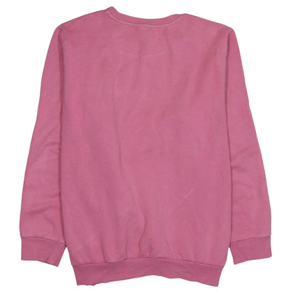 Adidas Women Pink Crew Neck Pullover Sweatshirt 4XL Logo Detail