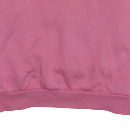 Adidas Women Pink Crew Neck Pullover Sweatshirt 4XL Logo Detail