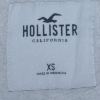 Hollister Women Grey Logo Pullover Hoodie XS