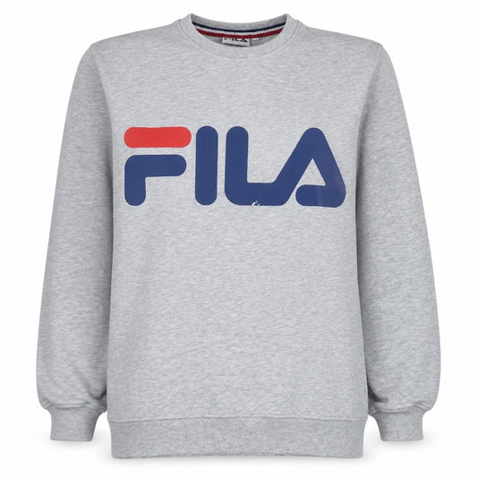 Front view of Fila Women Grey Logo Crew Neck Pullover Sweatshirt XS