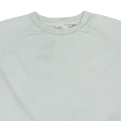 Levi's Womens Light Blue Crew Neck Pullover Sweatshirt Size M