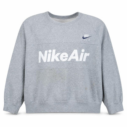 Nike Air Women's Grey Pullover Sweatshirt XL Logo Print
