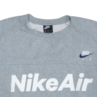Nike Air Women's Grey Pullover Sweatshirt XL Logo Print