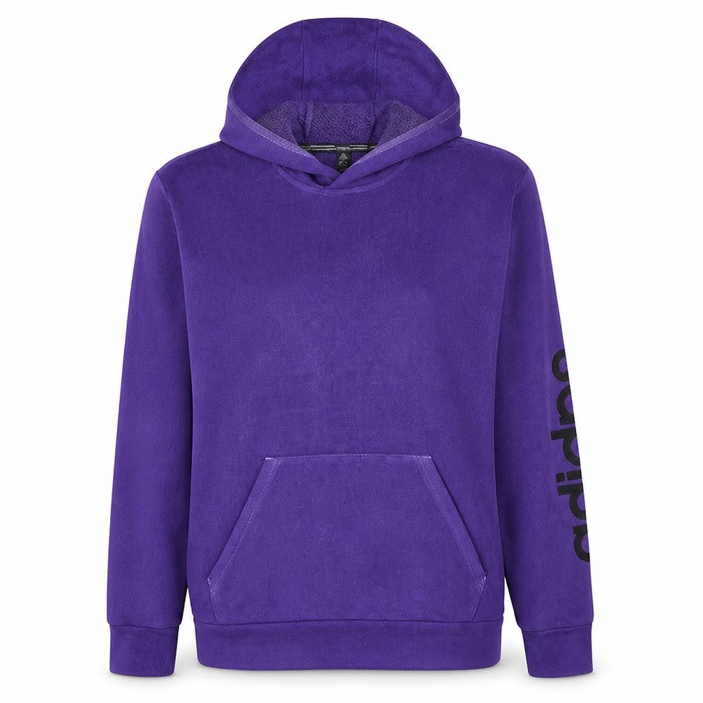 Adidas Womens Purple Pullover Hoodie M Logo Graphic Casual Sweatshirt