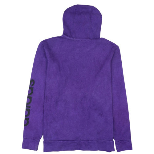 Adidas Womens Purple Pullover Hoodie M Logo Graphic Casual Sweatshirt