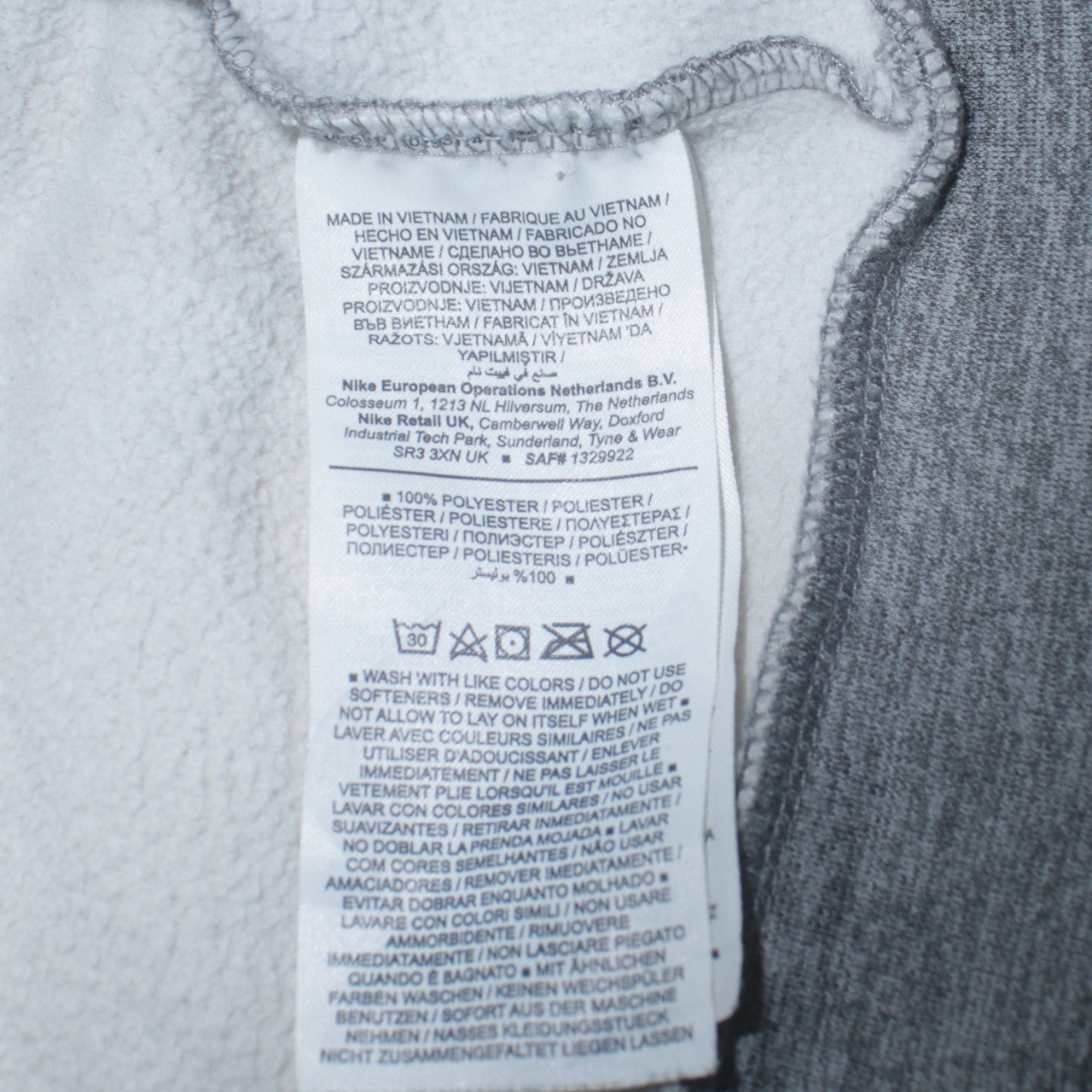 Nike Men's Grey Therma-Fit Full Zip Hoodie Size L Sportswear