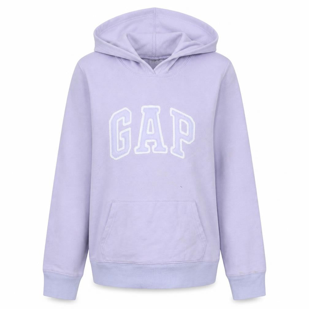 Gap Women Lavender Pullover Hoodie M Cotton Blend Logo Casual