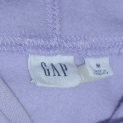 GAP Women Lavender Pullover Hoodie M Cotton Blend Logo Casual