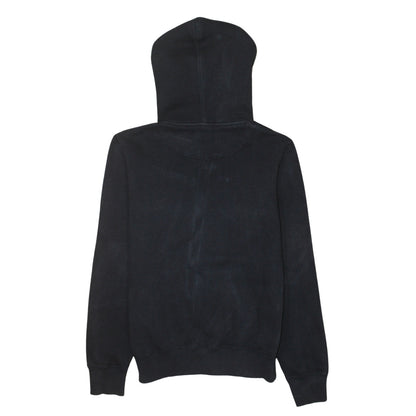 Nike Womens Black Full Zip Hoodie Small Cotton Blend Logo Sweatshirt