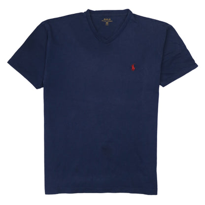 Ralph Lauren Men's Blue V-Neck Cotton Short Sleeve T-Shirt XS