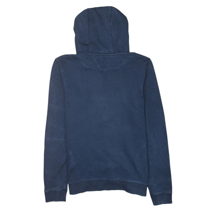 Tommy Hilfiger Boys Navy Blue Pullover Hoodie 176 Cotton Logo Print