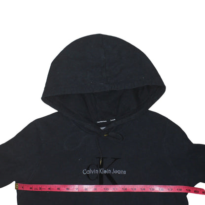 Calvin Klein Jeans Womens Black Pullover Hoodie Size M 100% Cotton