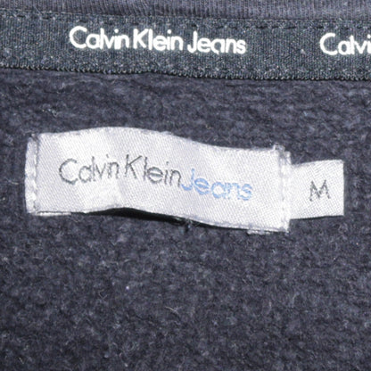 Calvin Klein Jeans Womens Black Pullover Hoodie Size M 100% Cotton