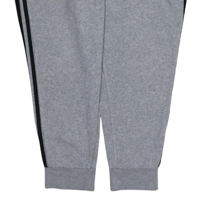 adidas Womens Grey XL Jogger Fleece Sweatpants with Stripes