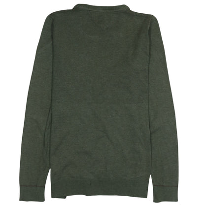 Tommy Hilfiger Men's Green XL Cotton Crew Neck Pullover Jumper
