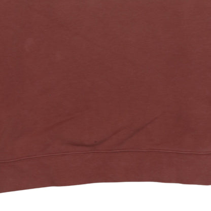 Nike Girls Brown Fleece Pullover Sweatshirt 10 Years Crew Neck Logo