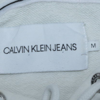 Calvin Klein Jeans Men's White Pullover Hoodie M Regular Fit