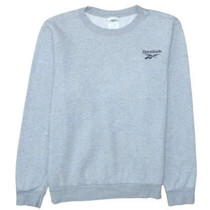 Reebok Womens Grey Crew Neck Pullover Sweatshirt L Casual Sportswear