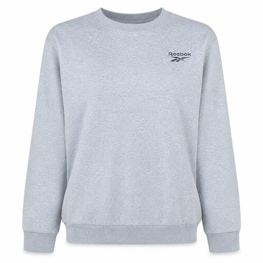 Reebok Womens Grey Crew Neck Pullover Sweatshirt L Casual Sportswear