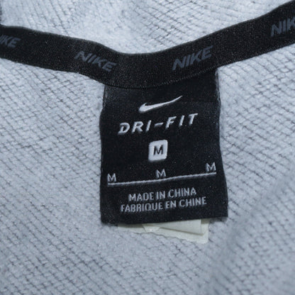 Nike Men's Grey Dri-Fit Full Zip Hoodie M Sportswear