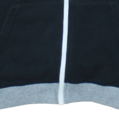 Nike Boys Black Grey White Full Zip Colourblock Hoodie Size 13-14 Years