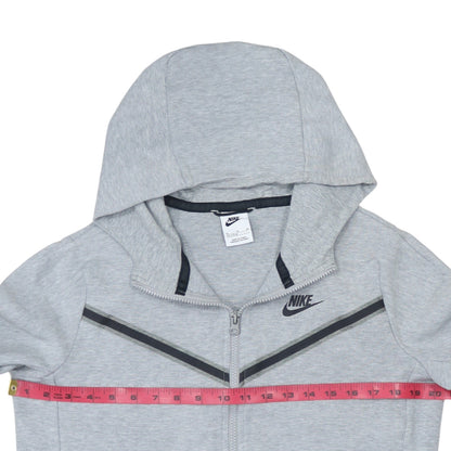 Nike Boys Grey Full Zip Hoodie XL 158-170cm Sportswear Sweatshirt