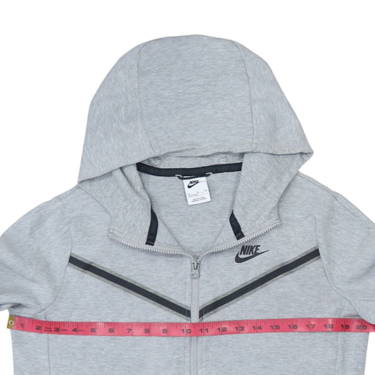 Nike Boys Grey Full Zip Hoodie XL 158-170cm Sportswear Sweatshirt