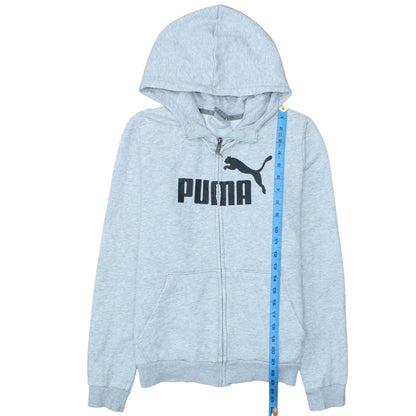 Puma Womens Grey Full Zip Hoodie UK 14 L Hooded Sweatshirt
