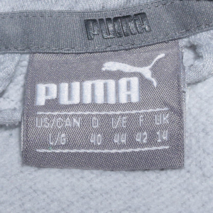 Puma Womens Grey Full Zip Hoodie UK 14 L Hooded Sweatshirt