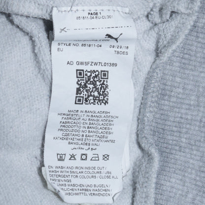 Puma Womens Grey Full Zip Hoodie UK 14 L Hooded Sweatshirt