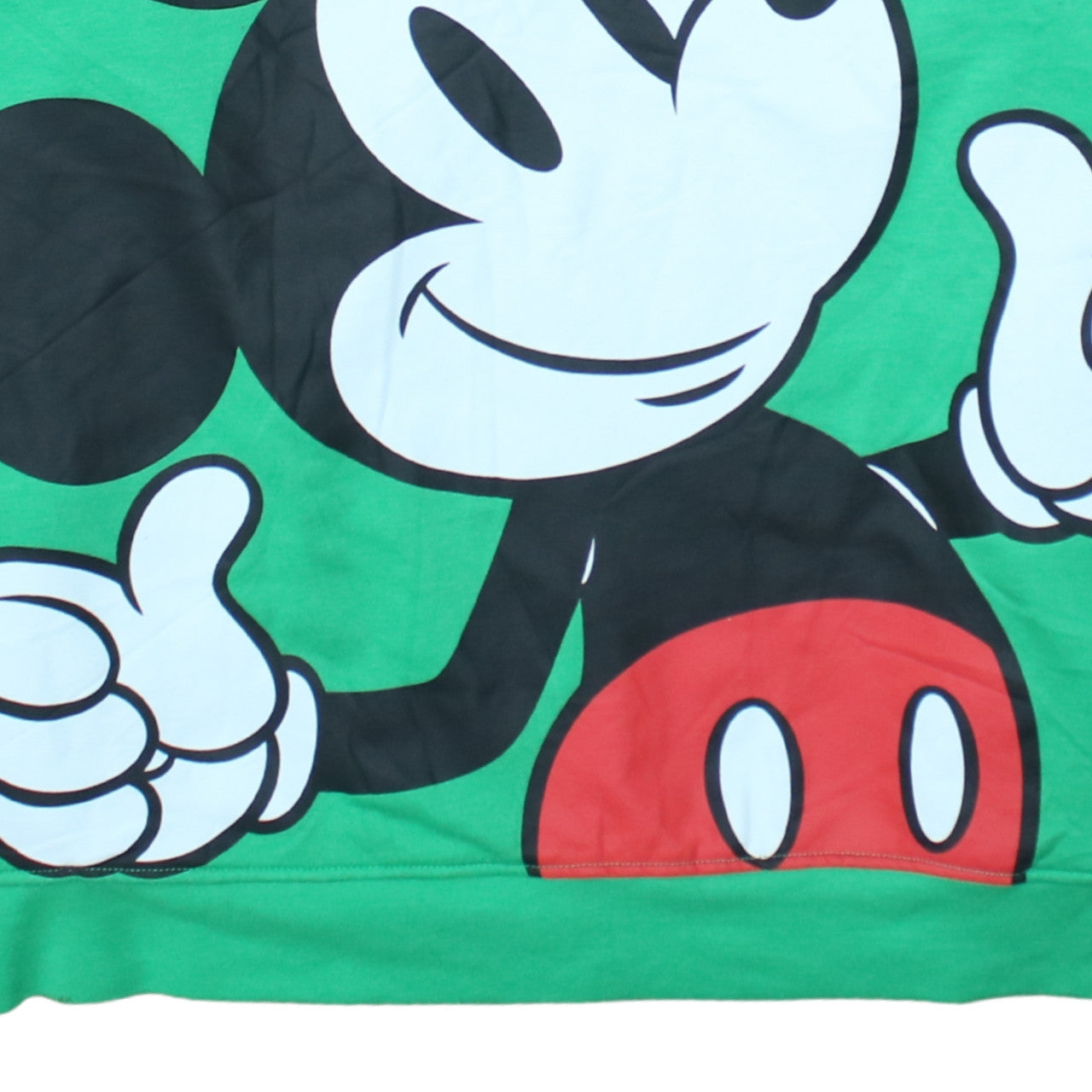 Disney Women Green Mickey Mouse Pullover Hoodie XL