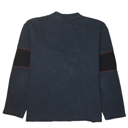 Fila Mens Grey Crew Neck Fleece Sweatshirt Size M Retro Style