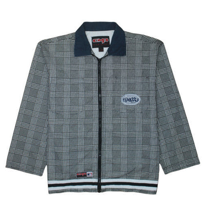 CMP Team Sport Men's Black Check Bomber Jacket L Cotton Yankees Style