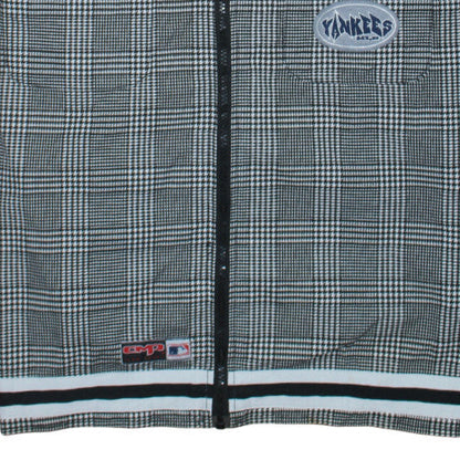 CMP Team Sport Men's Black Check Bomber Jacket L Cotton Yankees Style