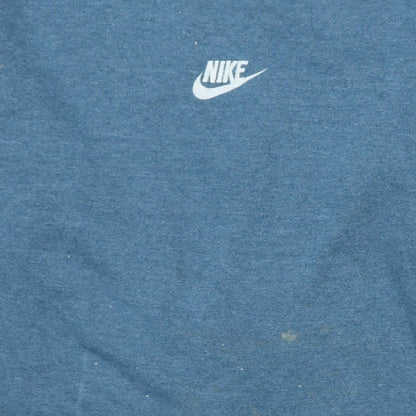 Nike Men's Blue Crew Neck Pullover Sweatshirt L Logo Print