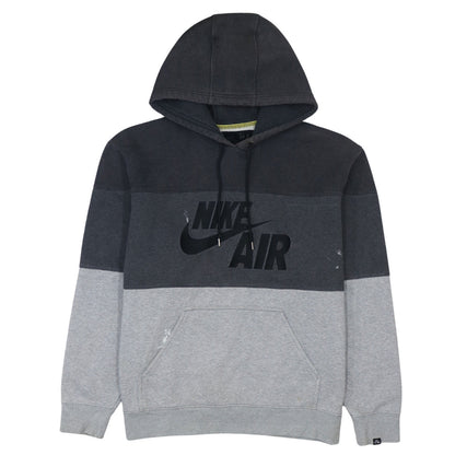 Nike Air Men's Grey Colourblock Pullover Hoodie Size L