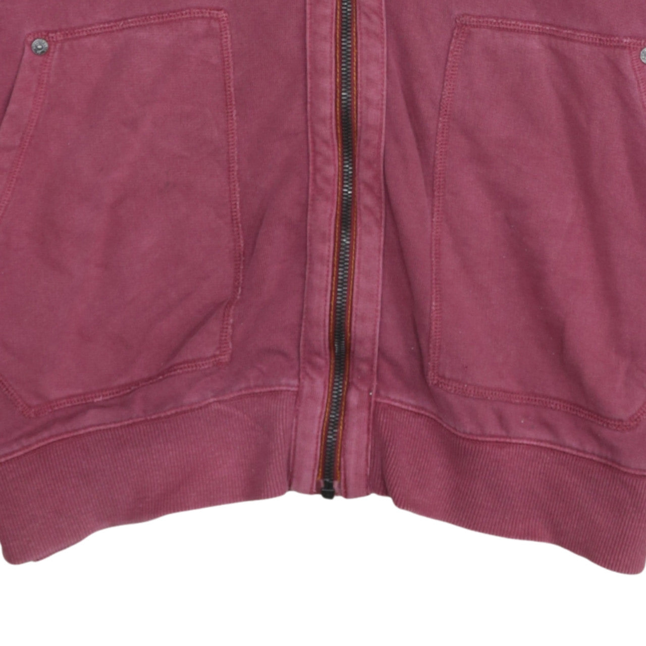 Hugo Boss Men's Red Full Zip Hoodie Size L Cotton Casual