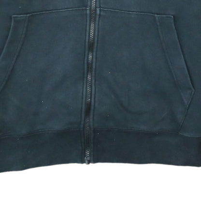 Nike Men's Black Full Zip Hoodie L Regular Cotton Blend