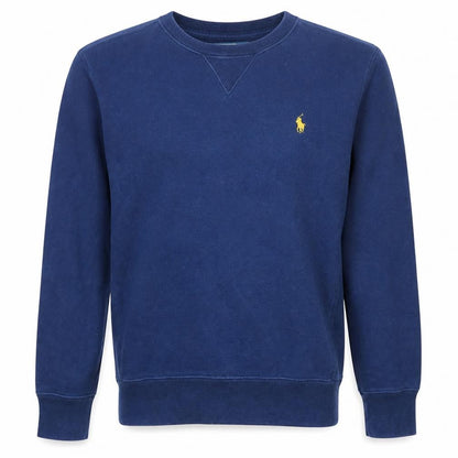 Ralph Lauren Men's Blue Classic Crew Neck Cotton Sweatshirt S