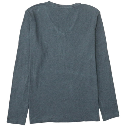 Tommy Hilfiger Men's Grey Long Sleeve V-Neck T-Shirt XL