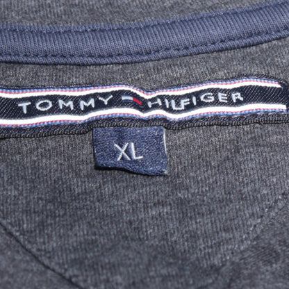 Tommy Hilfiger Men's Grey Long Sleeve V-Neck T-Shirt XL
